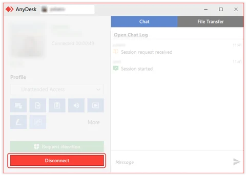 AnyDesk Session Control